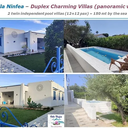 Vakantiehuis Pool Seaside Relais - Ninfea, Marea, Rosa E Cassiopea - By The In Siracusa Fontane Bianche
